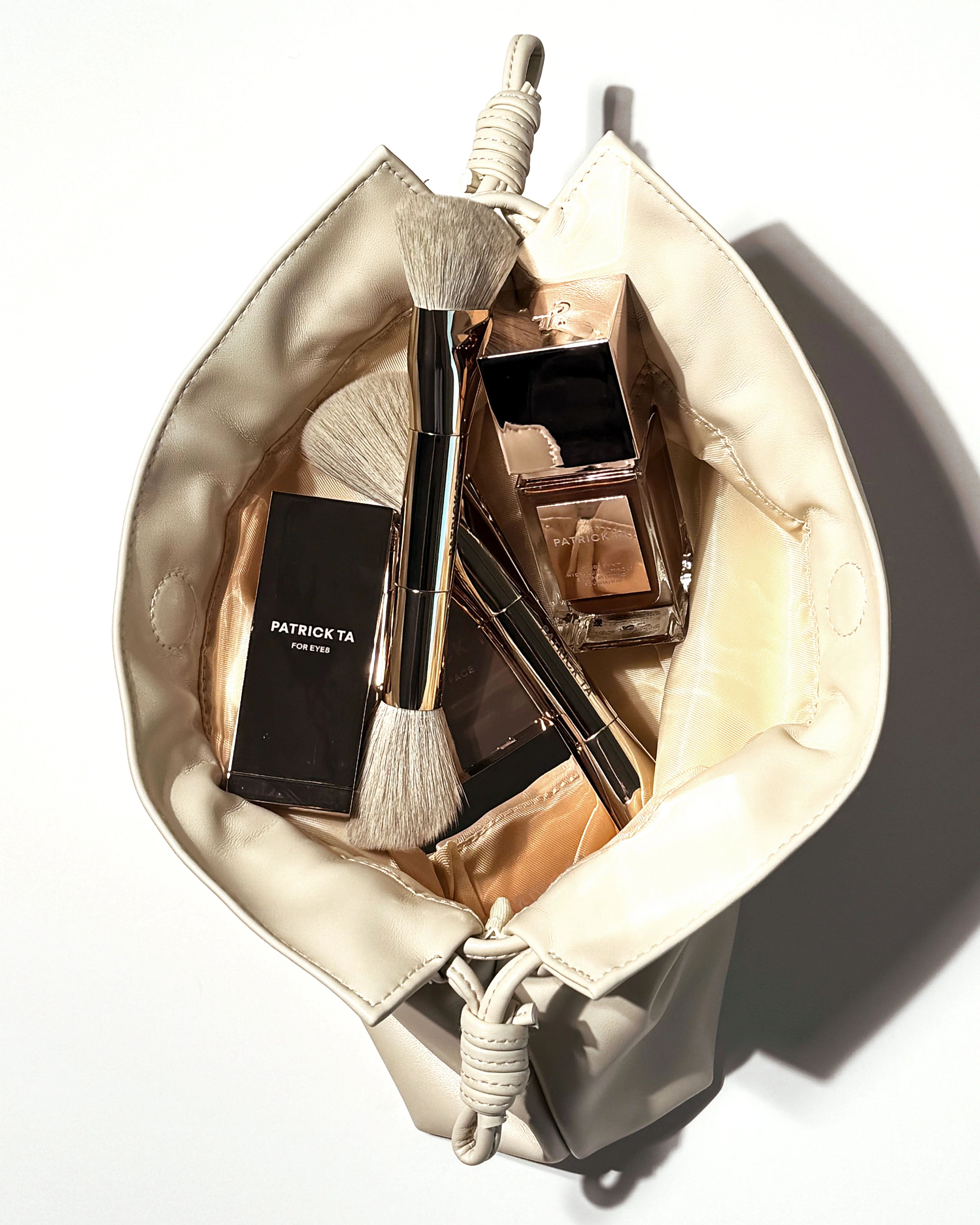 The Elevated Beauty Bag In Cream - Image 4