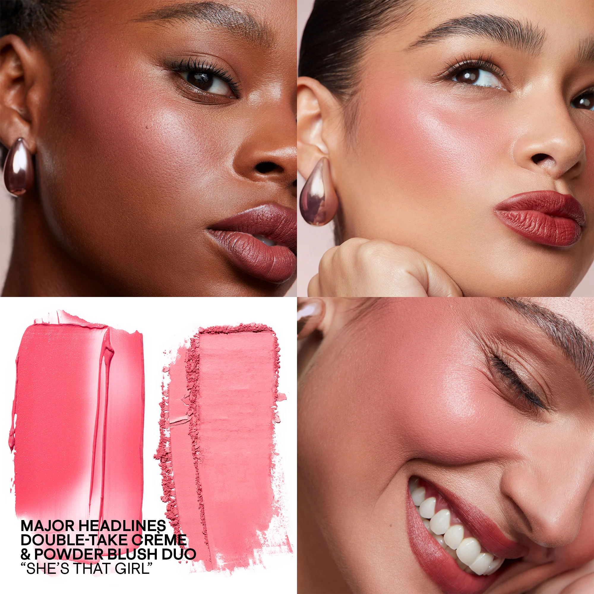 Mini Major Headlines Double-Take Crème & Powder Blush Duo - Image 3